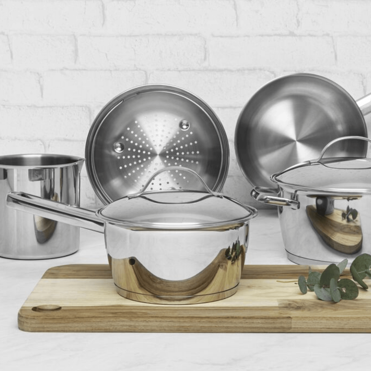 JOGO DE PANELAS AÇO INOX COM 5 PCS ALLEGRA