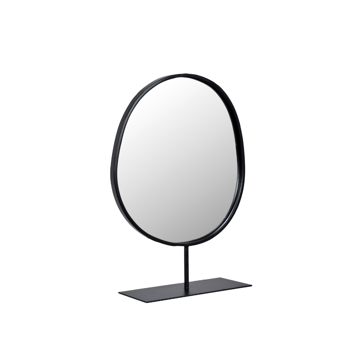 ADORNO EM FERRO COM ESPELHO PRETO