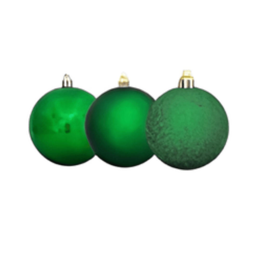 TUBO BOLA NATALINA VERDE MISTO - 8CM