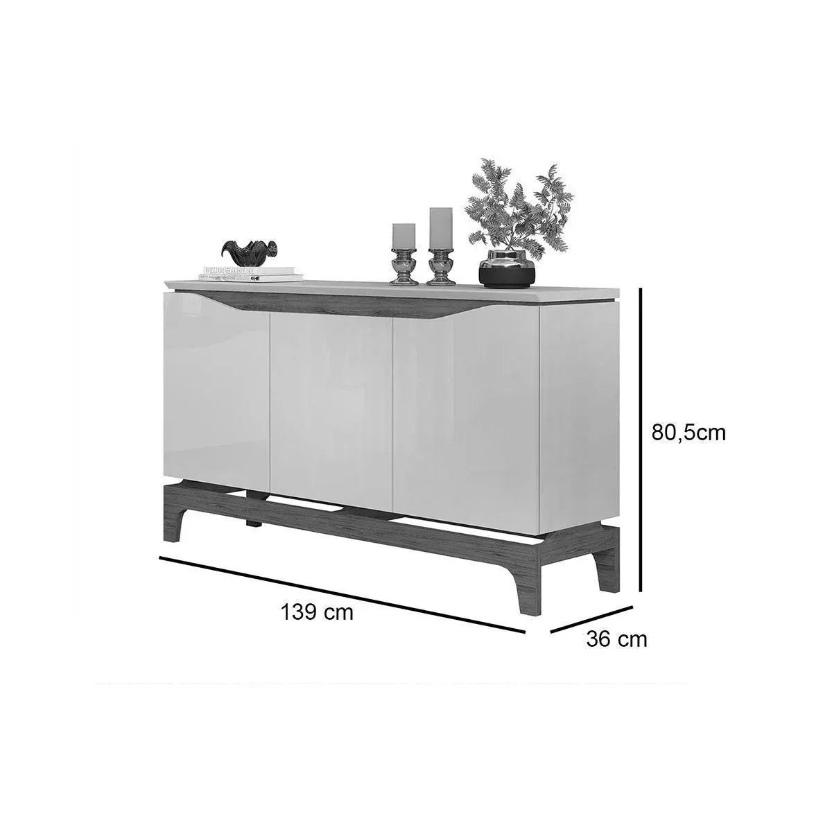 BUFFET NICE FREIJO/OFF WHITE