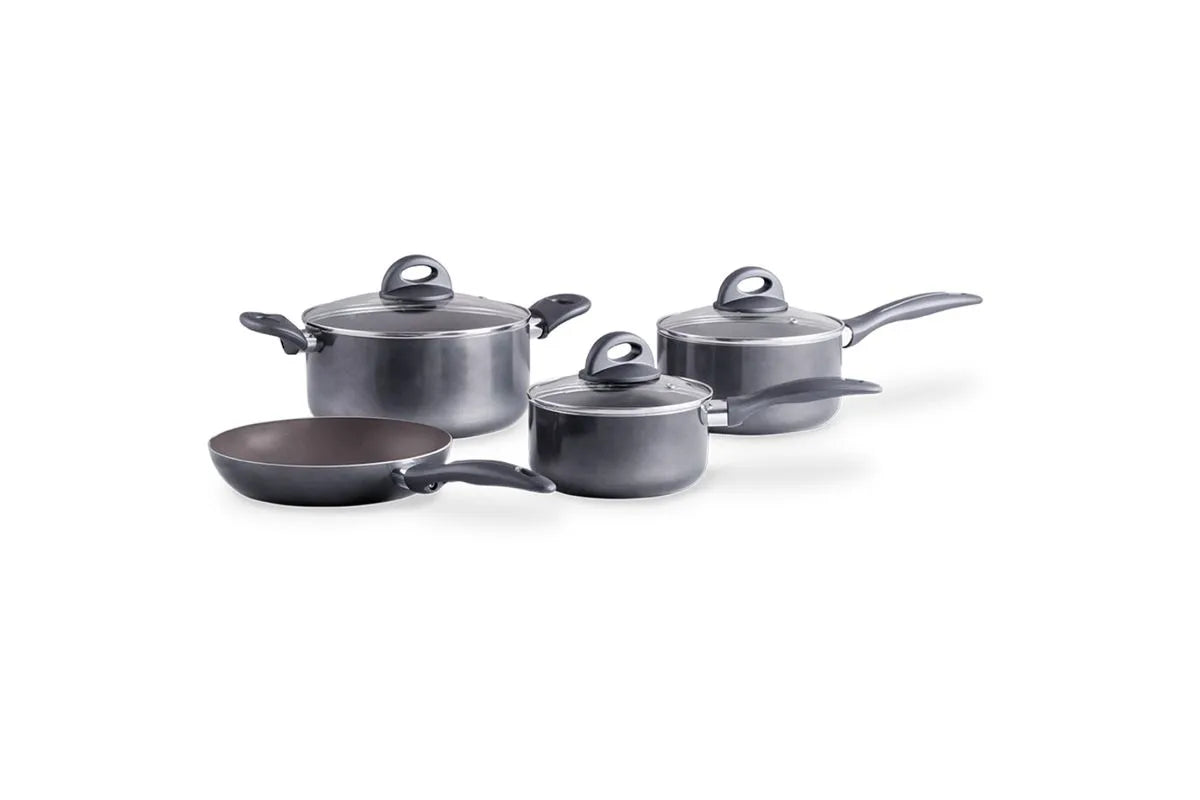 Jogo de Panelas Brinox Antiaderente Ceramic Life 4 Peças Smart Plus Cinza