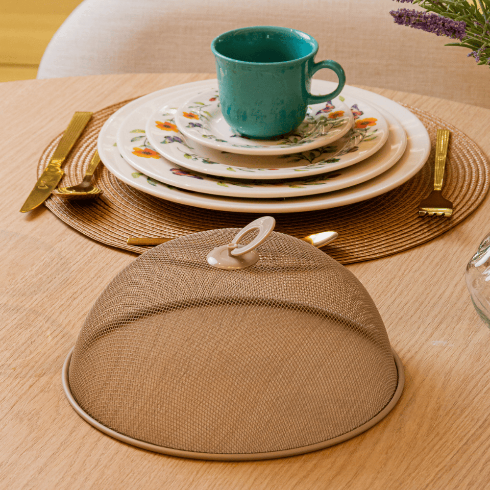 TELA PROTETORA PARA ALIMENTOS METAL BEGE – 30CM X 12CM
