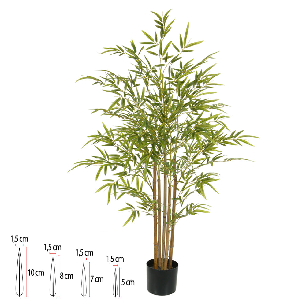 BAMBOO REAL TOQUE COM POTE (VERDE) 1,2M