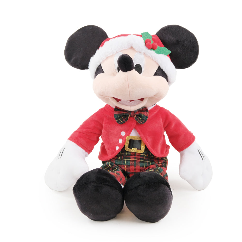 PELUCIA MICKEY XADREZ VERMELHO/VERDE - 45CM