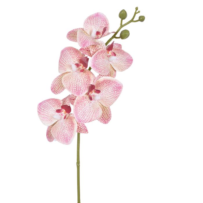 HASTE ORQUIDEA 3D ROSA E VERDE