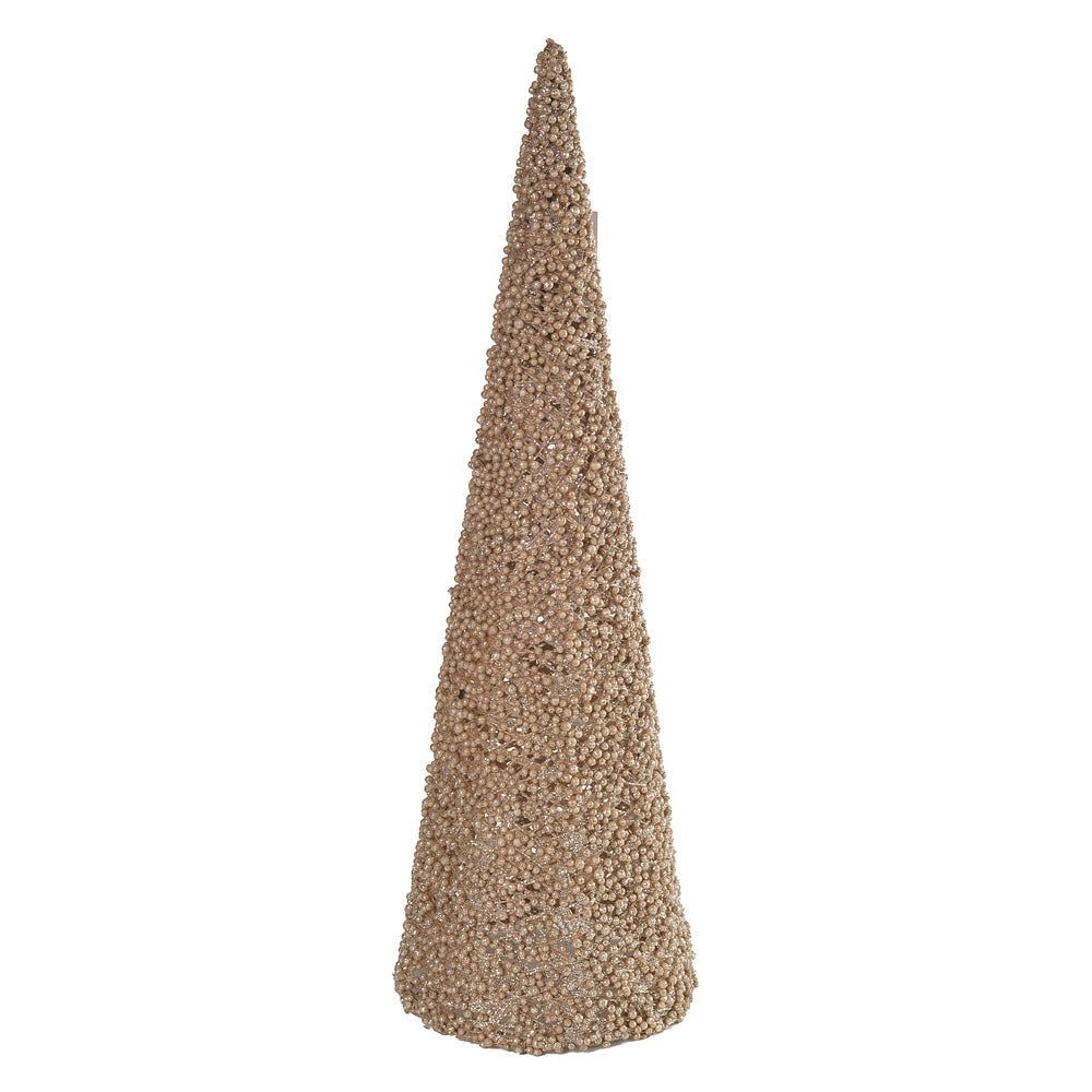 ARVORE EM CONE DECORATIVA DOURADO 40CM