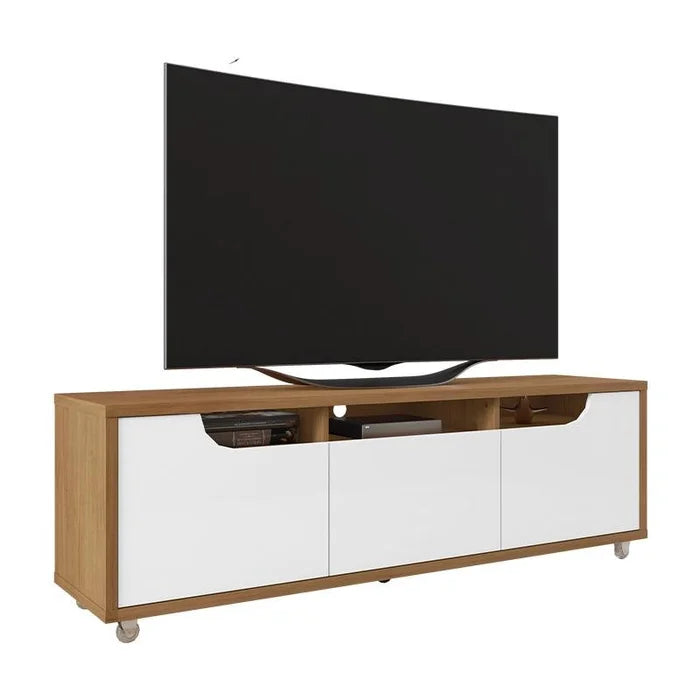 RACK JERSEY 1.60M 1 GAVETA CEDRO/BRANCO