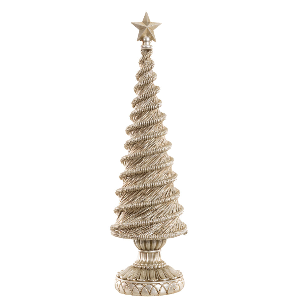 ARVORE DECORAÇÃO RESINA DOURADO 35CM