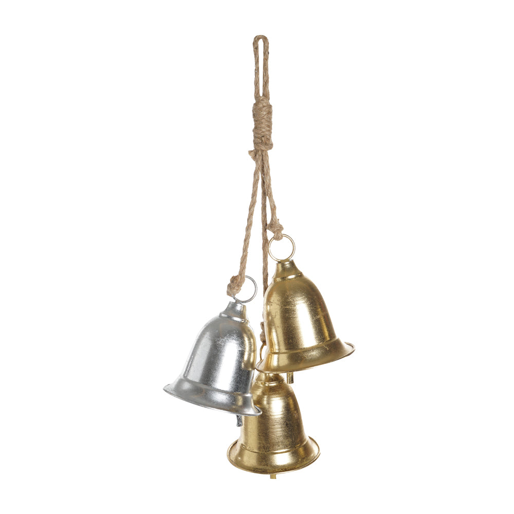 SINOS DE ENFEITE OURO/PRATA ENFEITE 15CMx15CMx21