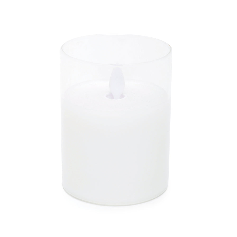 VELA REDONDA EM VIDRO COM LED