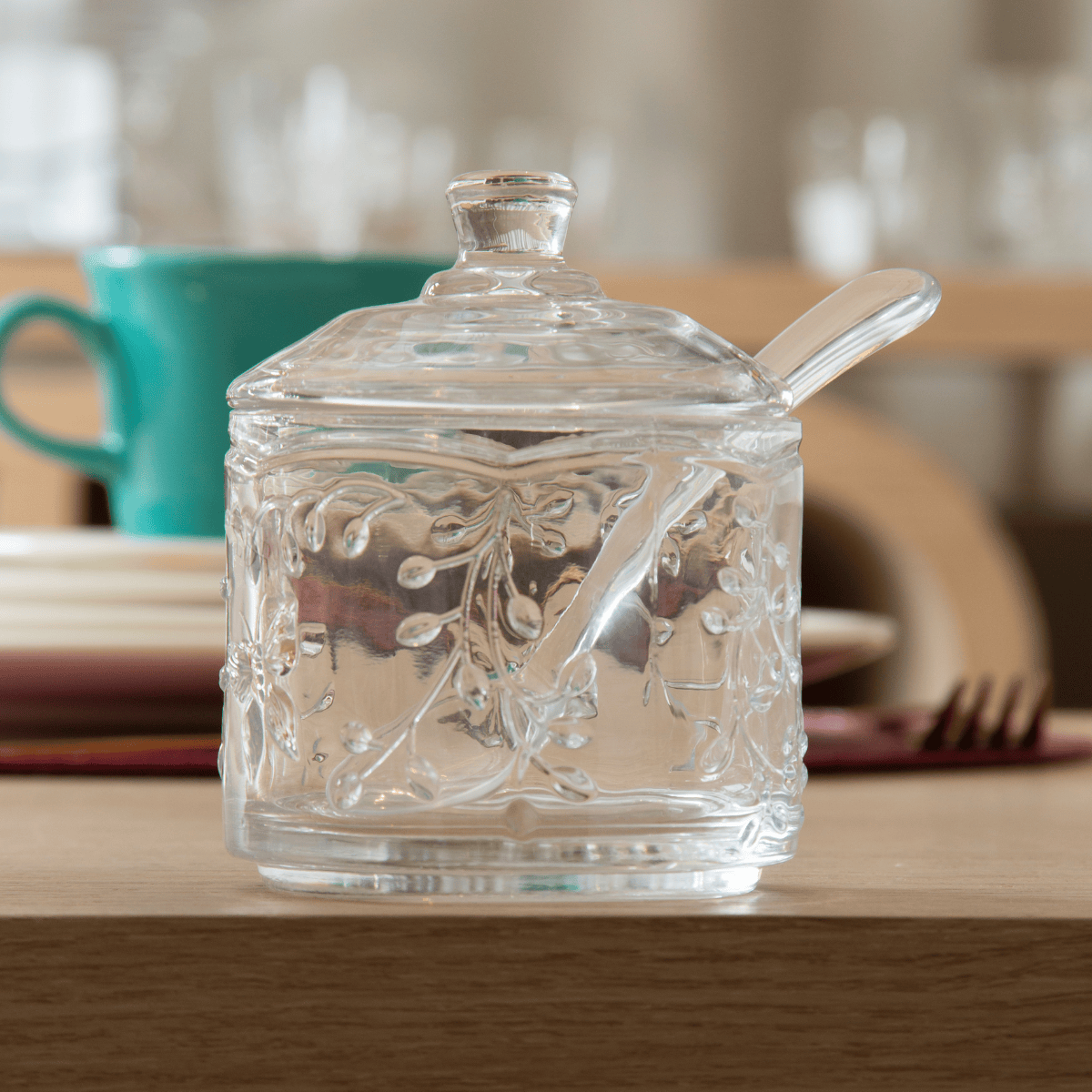 ACUCAREIRO PETIT COM COLHER - CRISTAL