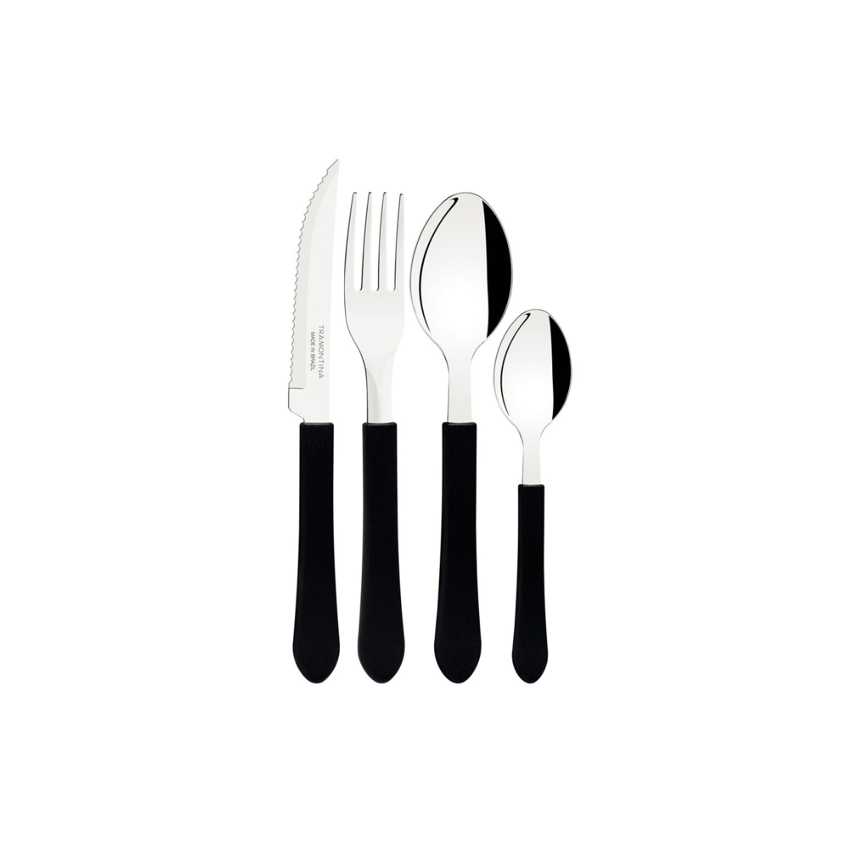 FAQUEIRO INOX 24 PEÇAS PRETO NEW KOLOR