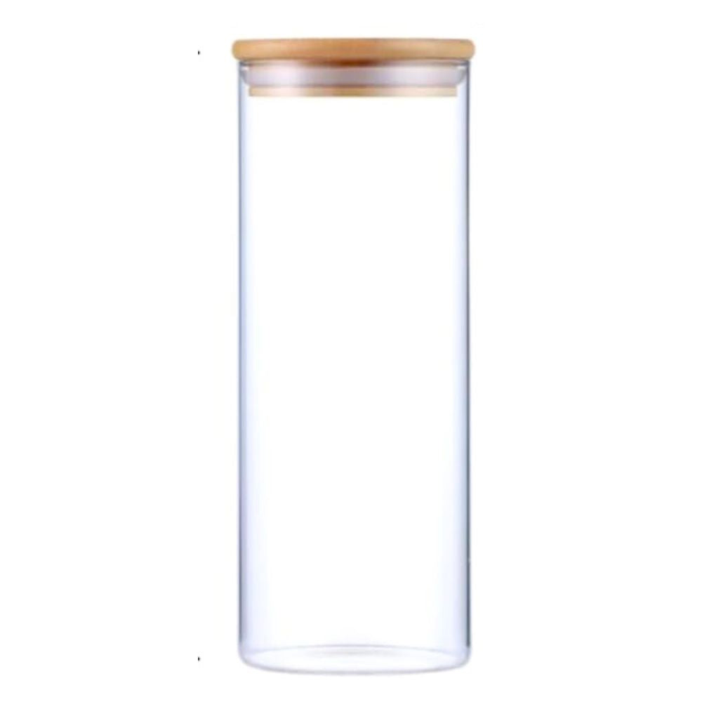 POTE PORTA MANTIMENTOS TAMPA BAMBU REDONDO 1000ML