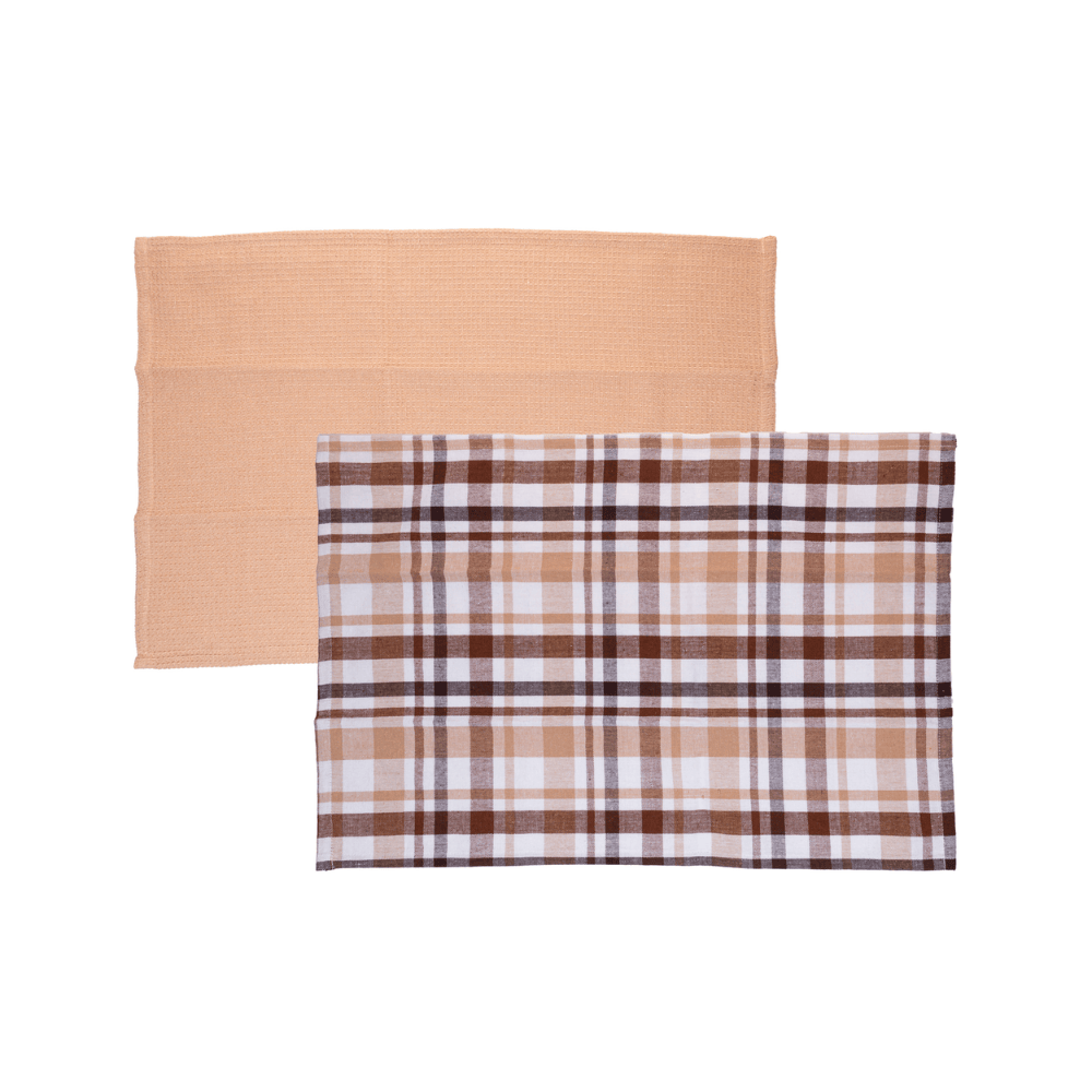 CONJUNTO DE 2 PANOS DE PRATO VERONA MARROM – 60CM X 40CM