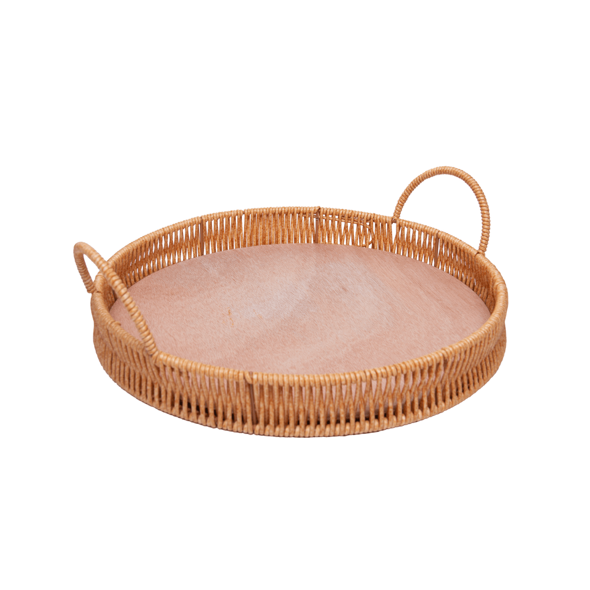 BANDEJA REDONDA COM ALCA KALI 25CM X 4,5CM PLASTICO
