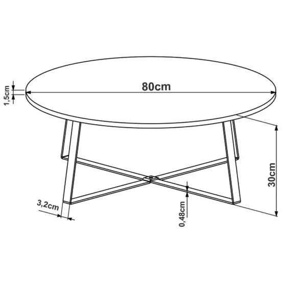 MESA DE CENTRO HANOVER DOURADO