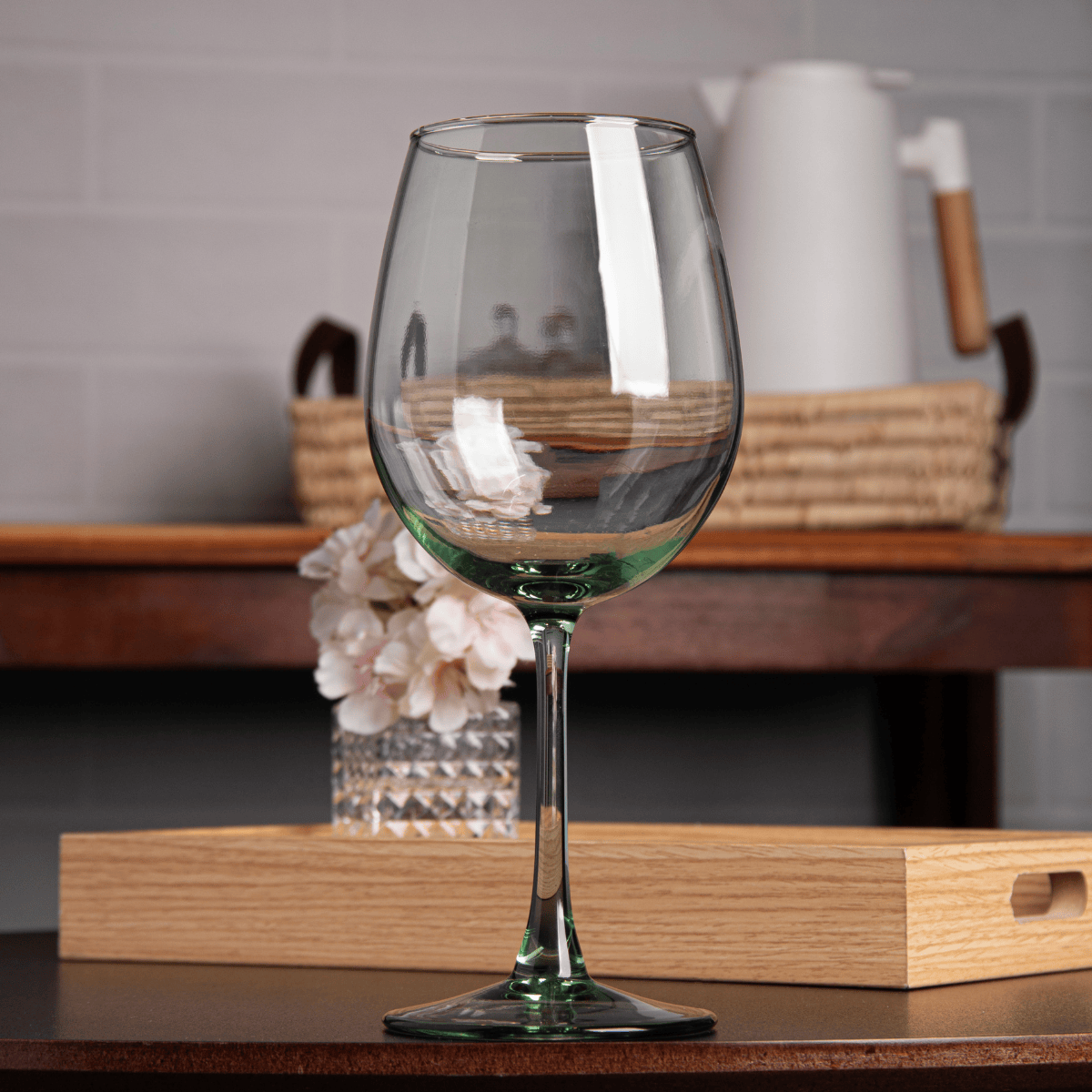 TACA PARA VINHO Gourmet 600ML VERDE VIDRO