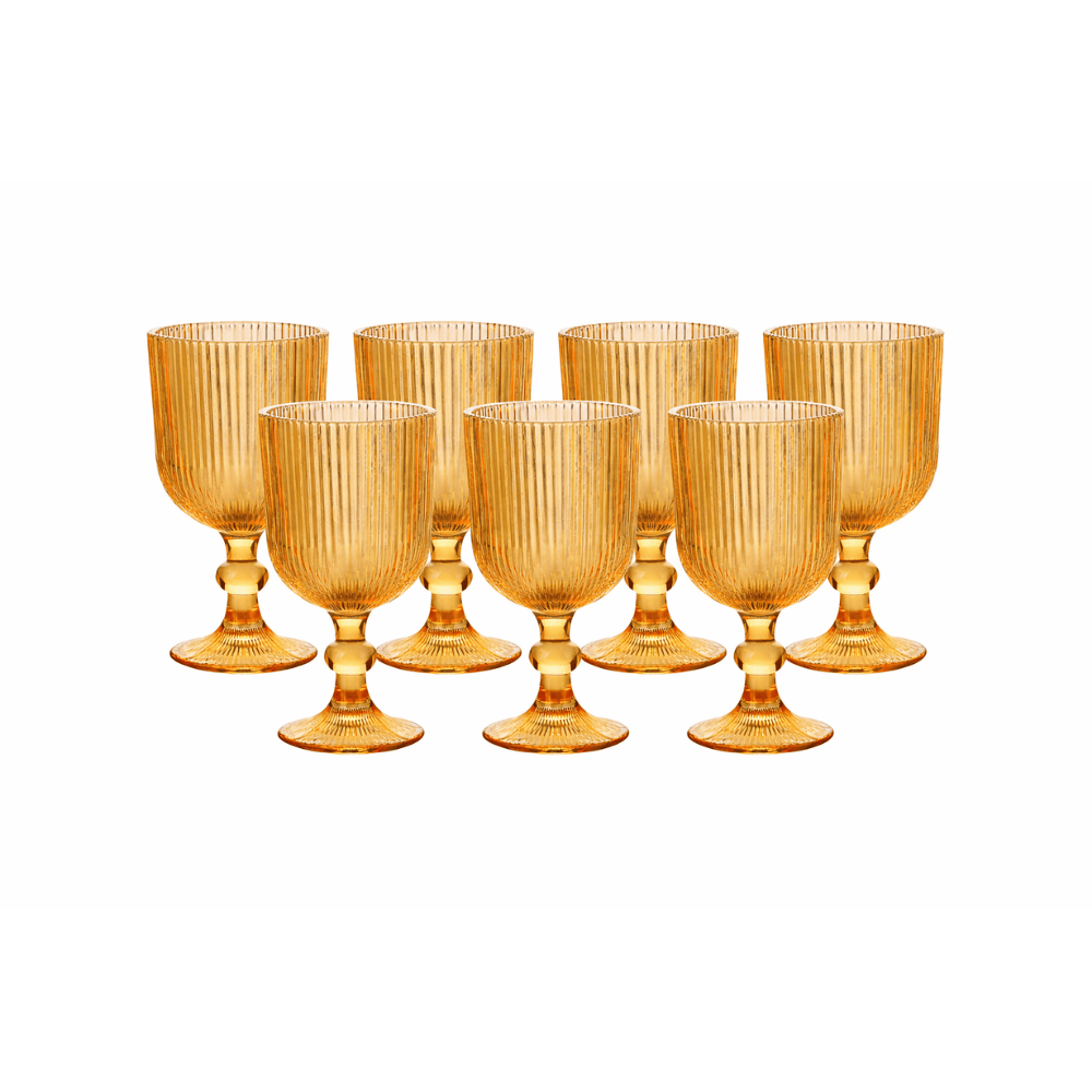 CONJUNTO 6 TACAS VIDRO BLISS AMBAR - 350ML