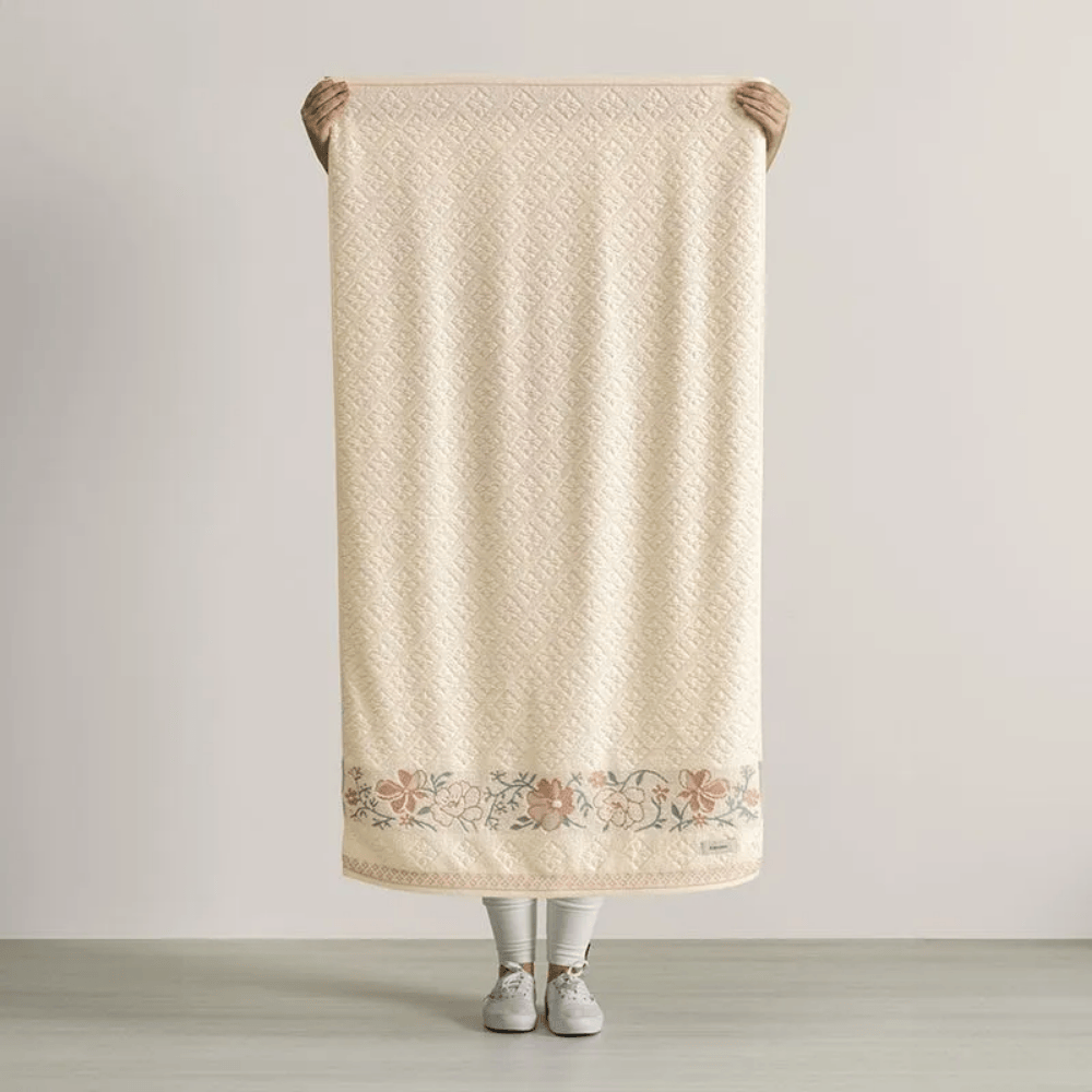 TOALHA DE BANHO FIO CARDADO YUNA ROSA SALMAO – 70CM X 1,35M