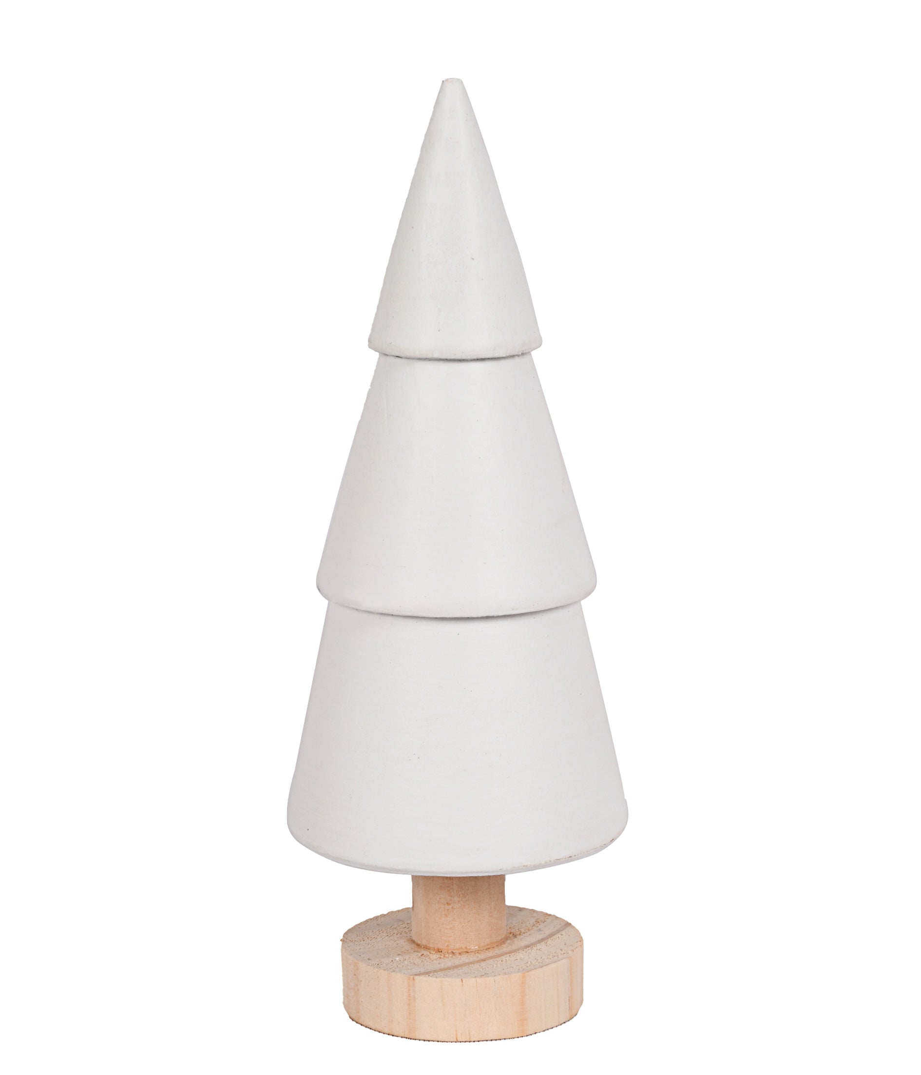 ADORNO ARVORE NATAL EM MADEIRA BRANCO