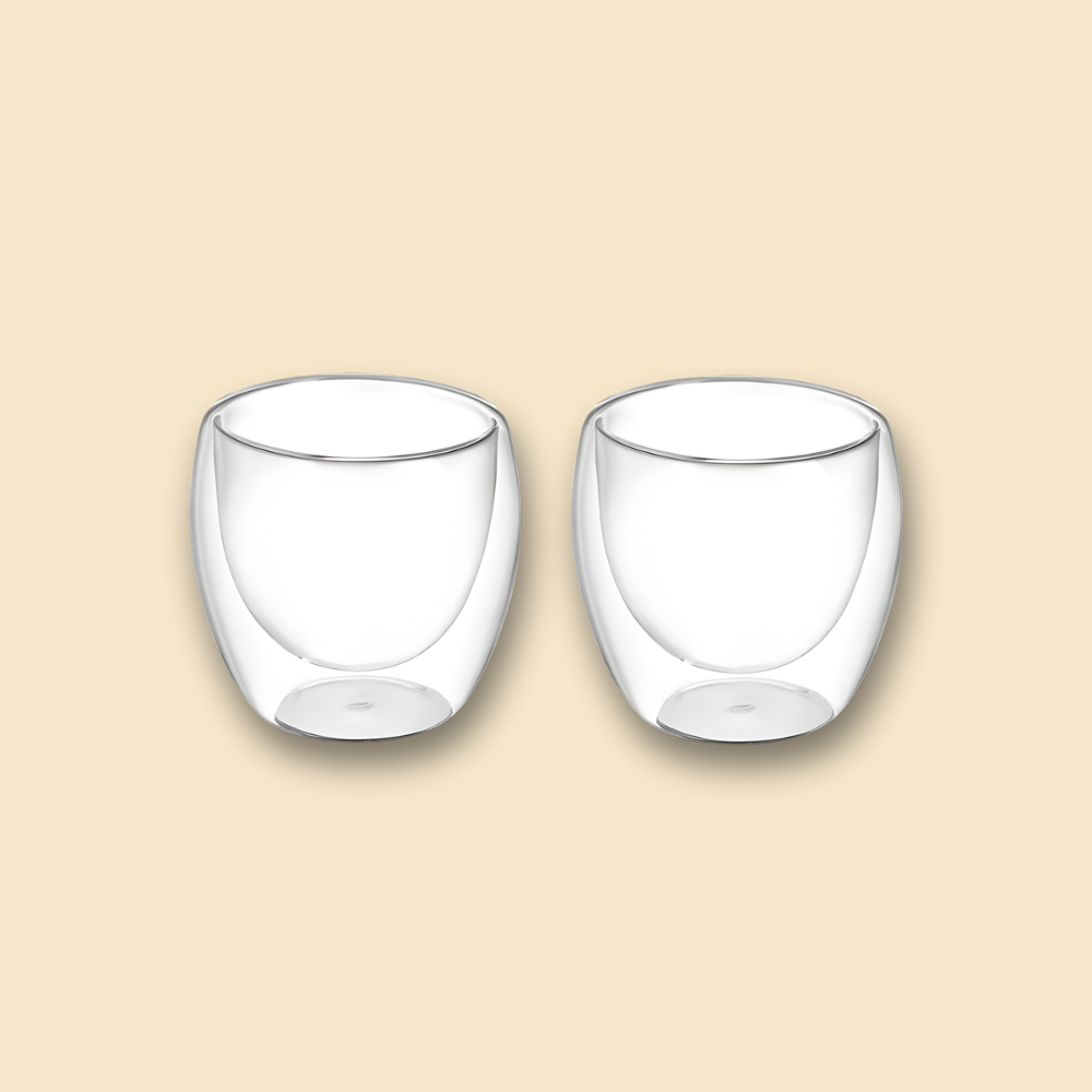 COPO PARA CAFE BOROSSILICATO LOVE DUPLA CAMADA - 90ML