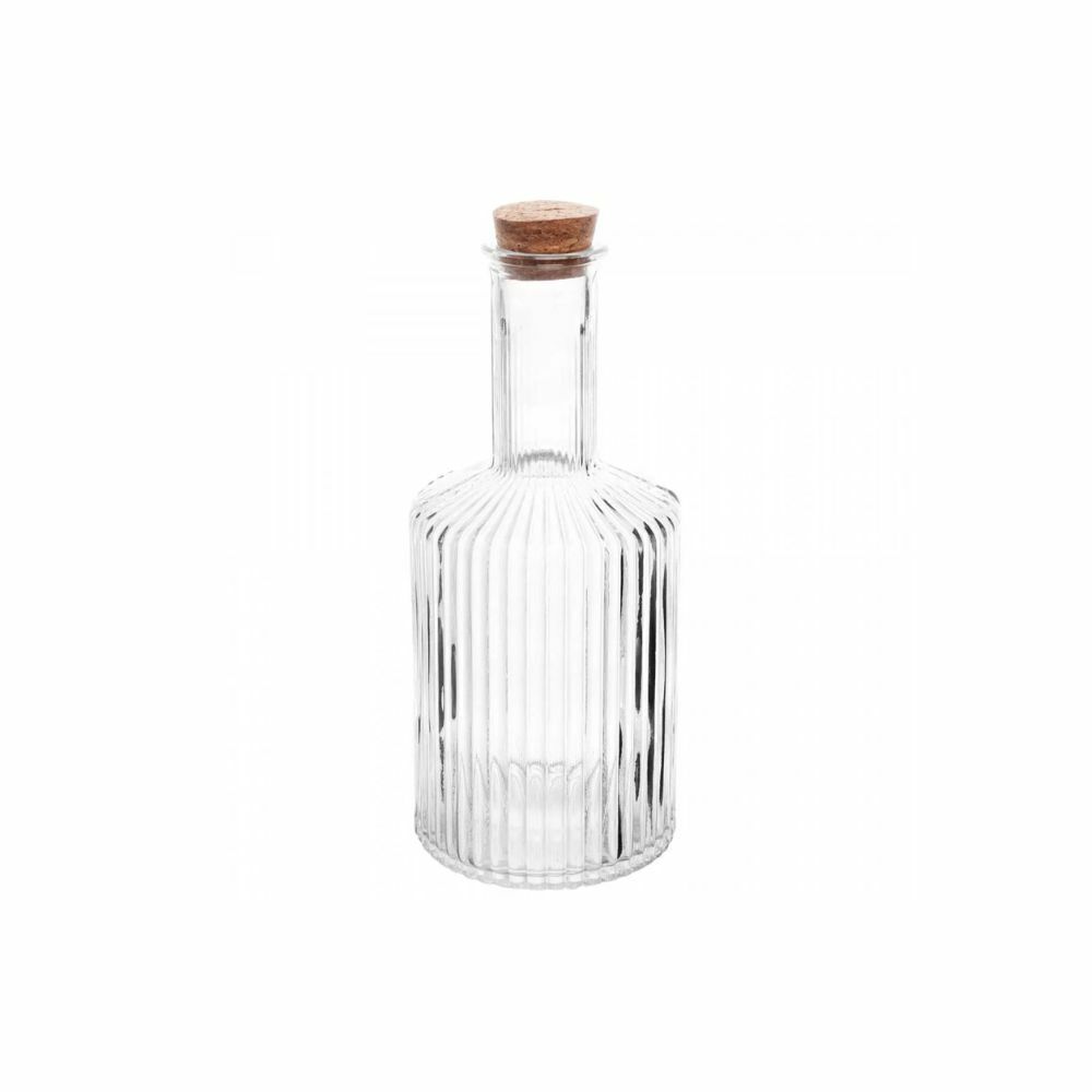 GARRAFA DE VIDRO COM TAMPA EM ROLHA ESSENCIA 510ML