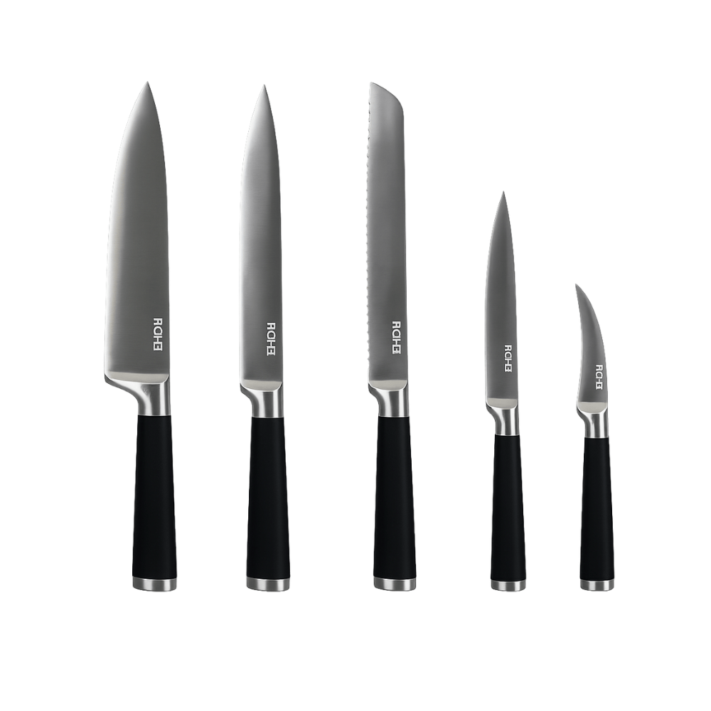 JOGO DE FACAS ACO INOX 6 PECAS COM SUPORTE MAGNETICO