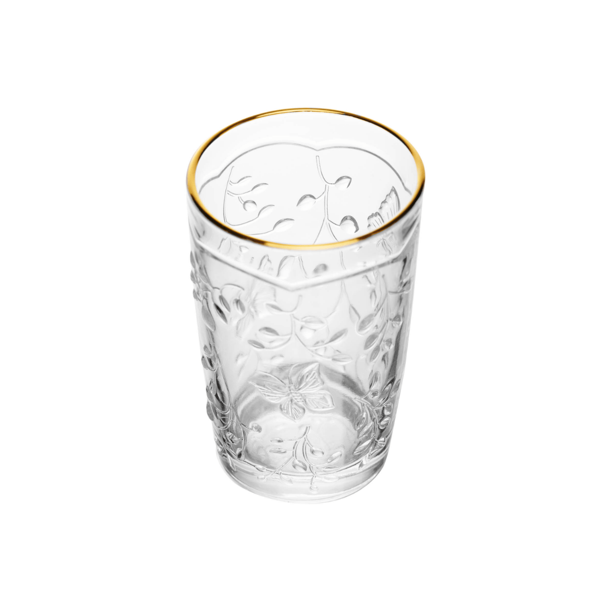 JOGO DE JANTAR 16 PECAS NEW BUTTERFLY COM FIO DE OURO CRISTAL ECOLOGICO