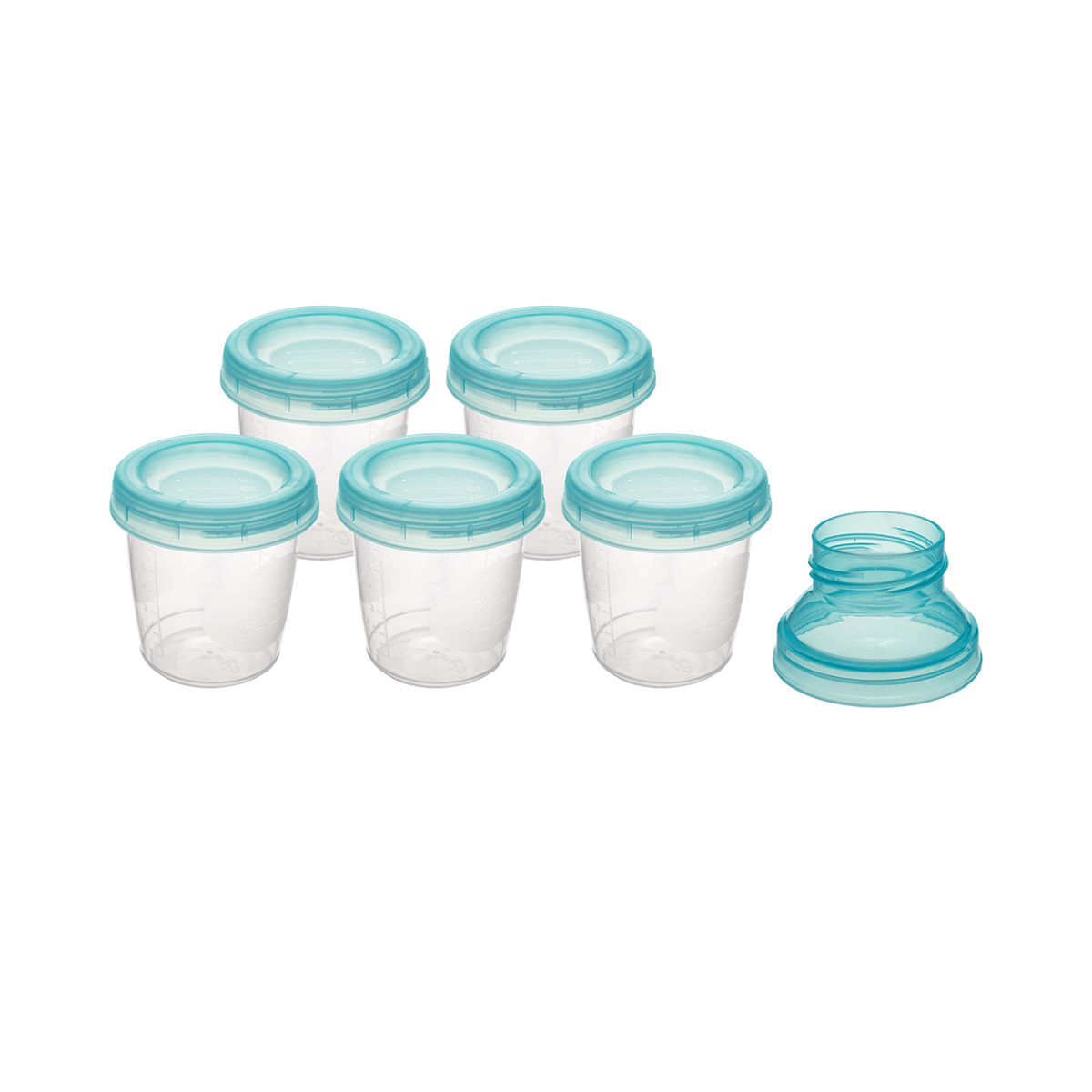 KIT 6 POTES PARA ARMAZENAR LEITE