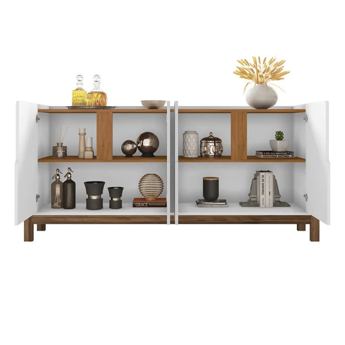BUFFET LIZZ 1,70 BRANCO/CEDRO