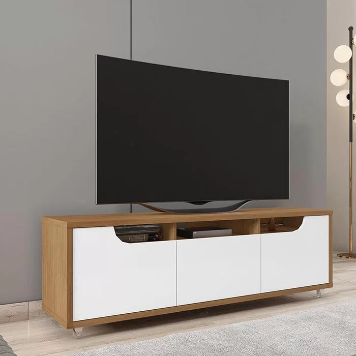 RACK JERSEY 1.60M 1 GAVETA CEDRO/BRANCO