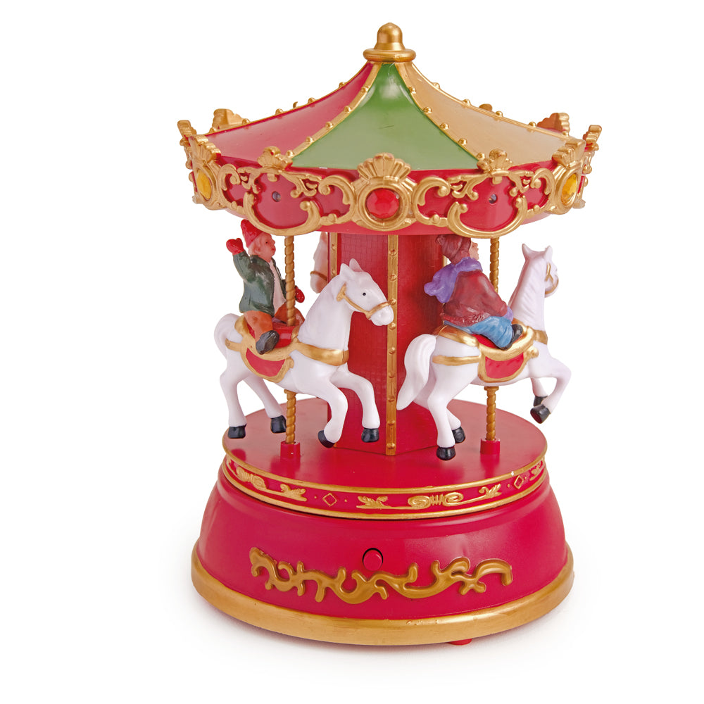 CARROSEL COM LED SOM E MOVIMENTO 18CM