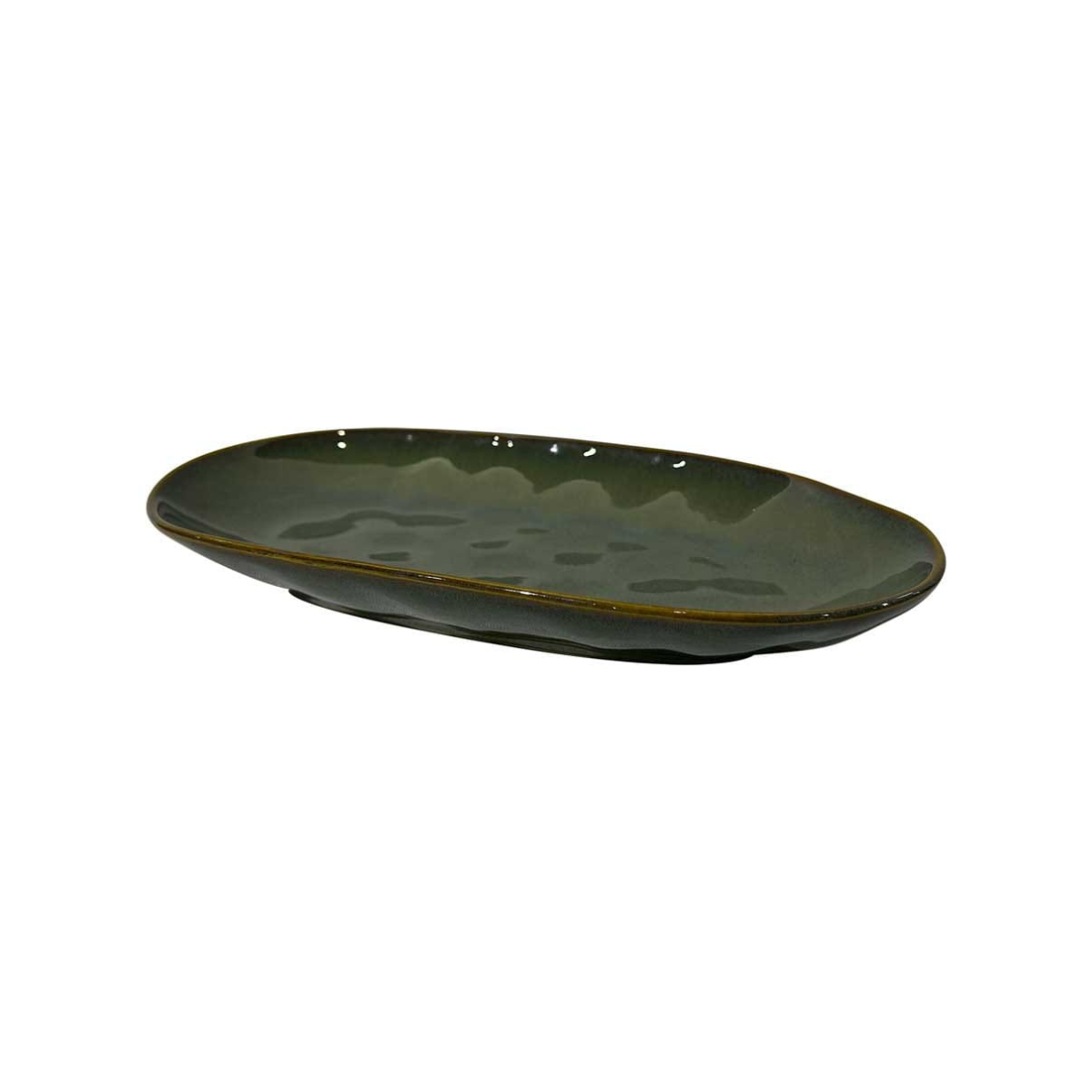 TRAVESSA CERAMICA YONI VERDE 31CM X 16CM