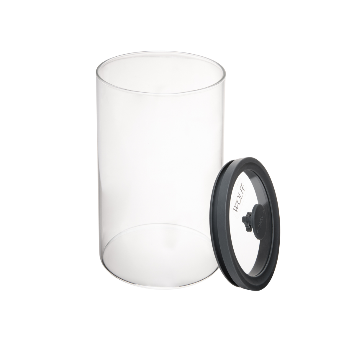 PORTA MANTIMENTOS DE VIDRO BOROSSILICATO COM TAMPA CINZA DONUTS - 1L