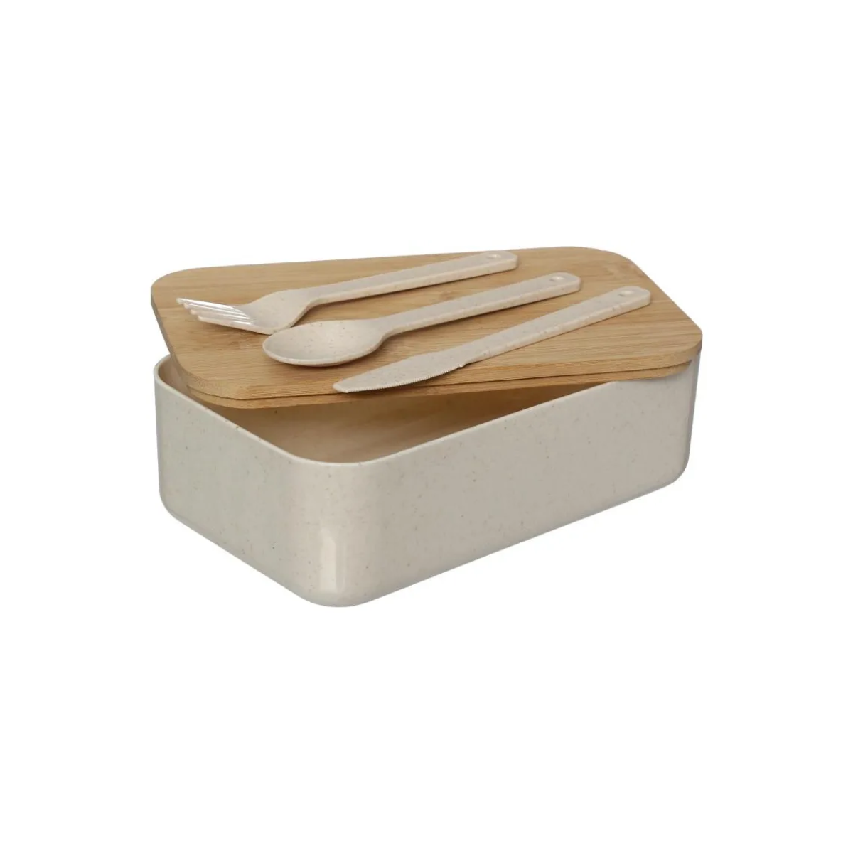 MARMITEIRA COM TALHERES FIBRA DE BAMBU
