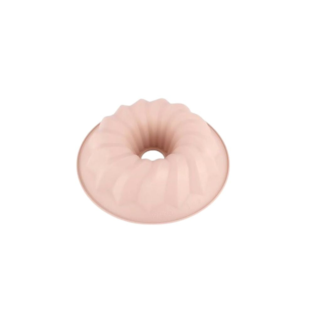 FORMA PARA BOLO E PUDIM SILICONE COM FURO PANIFFIC ROSA 26CM