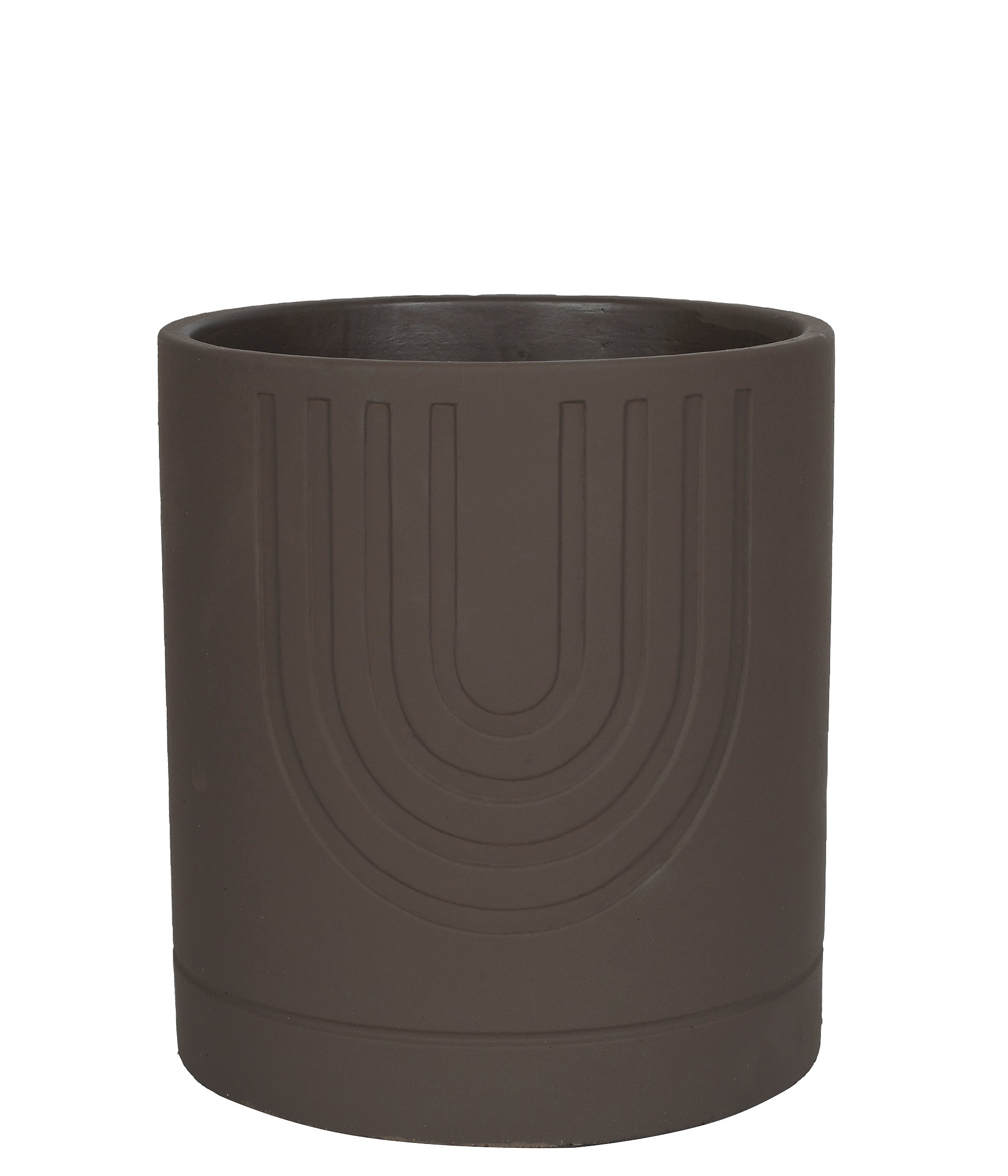 CACHEPOT EM CIMENTO MARROM