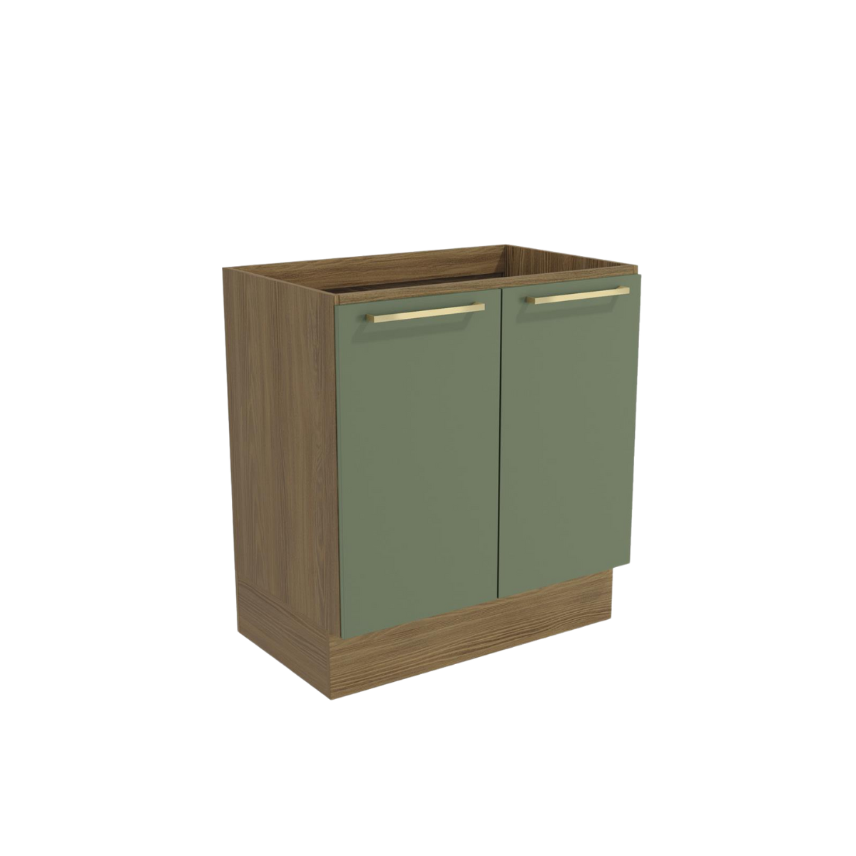 BALCÃO 2 PORTAS – NOGUEIRA FOSCO/VERDE OLIVA 80CM