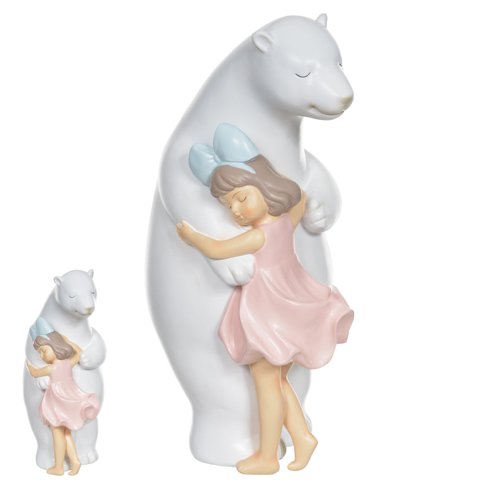 ESCULTURA DECOR POLIRESINA URSO (COLORIDO) 26X15X11,5CM