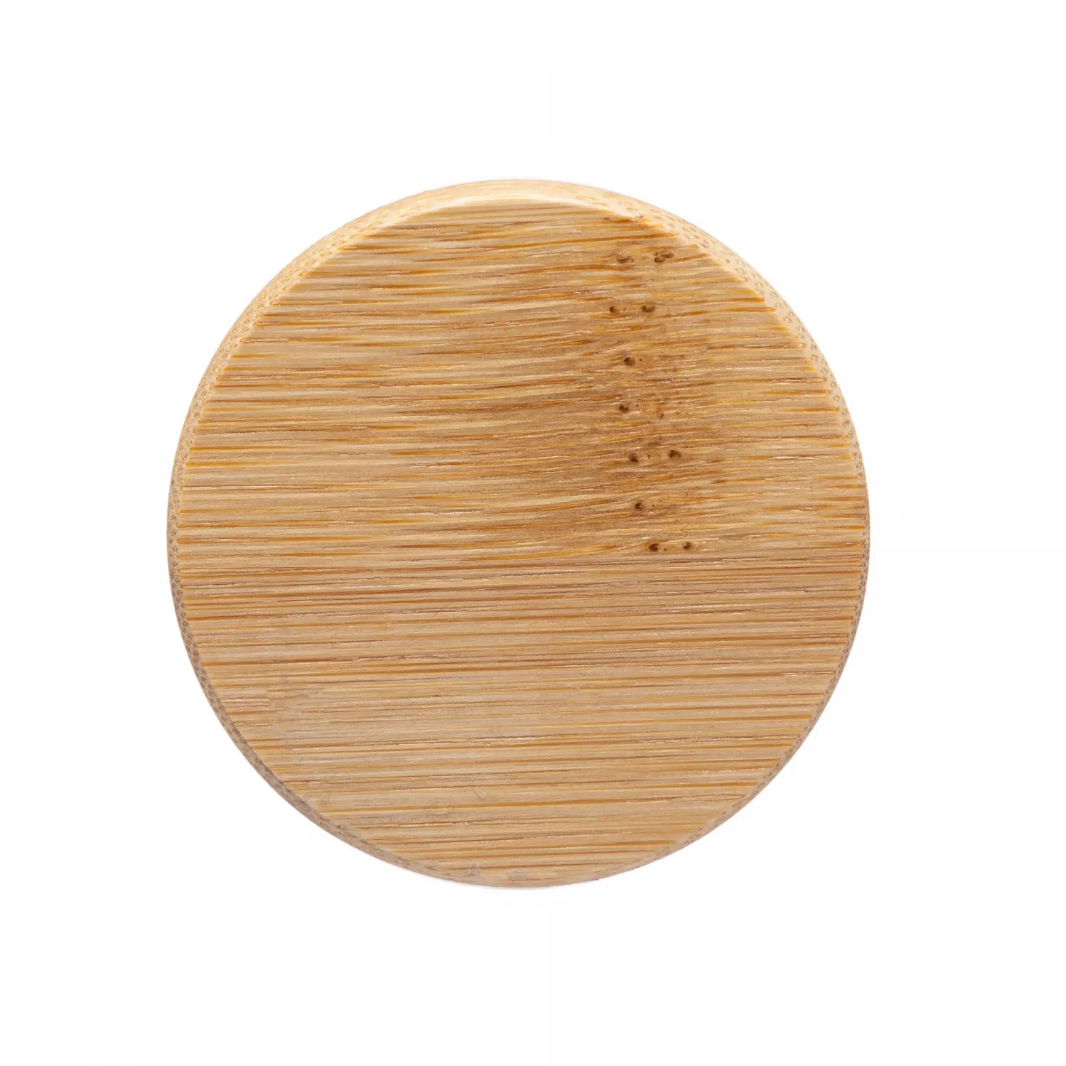 POTE DE VIDRO COM TAMPA DE BAMBU 60ML