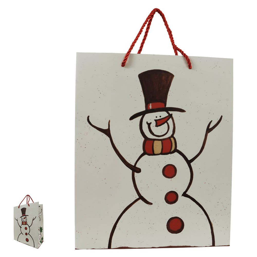 SACOLA DE PRESENTE BONECO DE NEVE