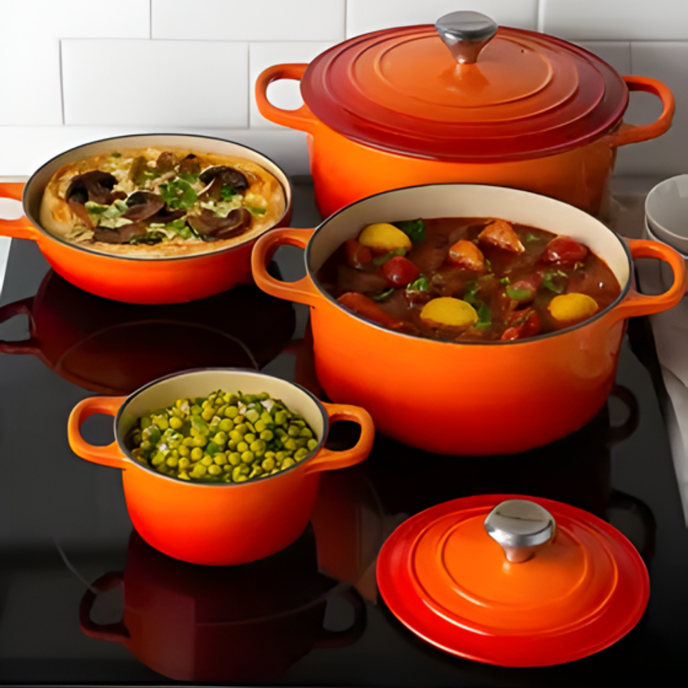 CONJUNTO 3 CAÇAROLAS COM INDUÇÃO AMALFI LARANJA