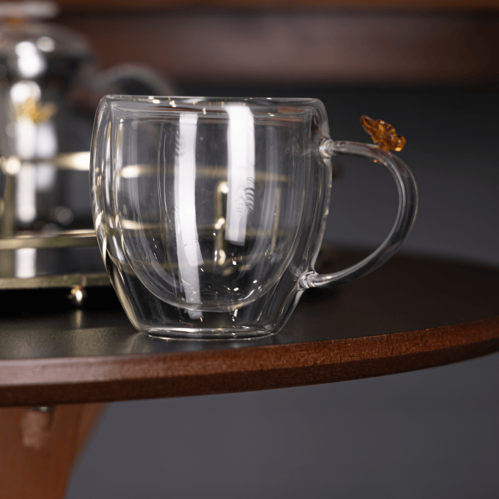 CONJUNTO 2 XICARAS DE CAFE SUN GARDEN VIDRO BOROSSILICATO – 180ML