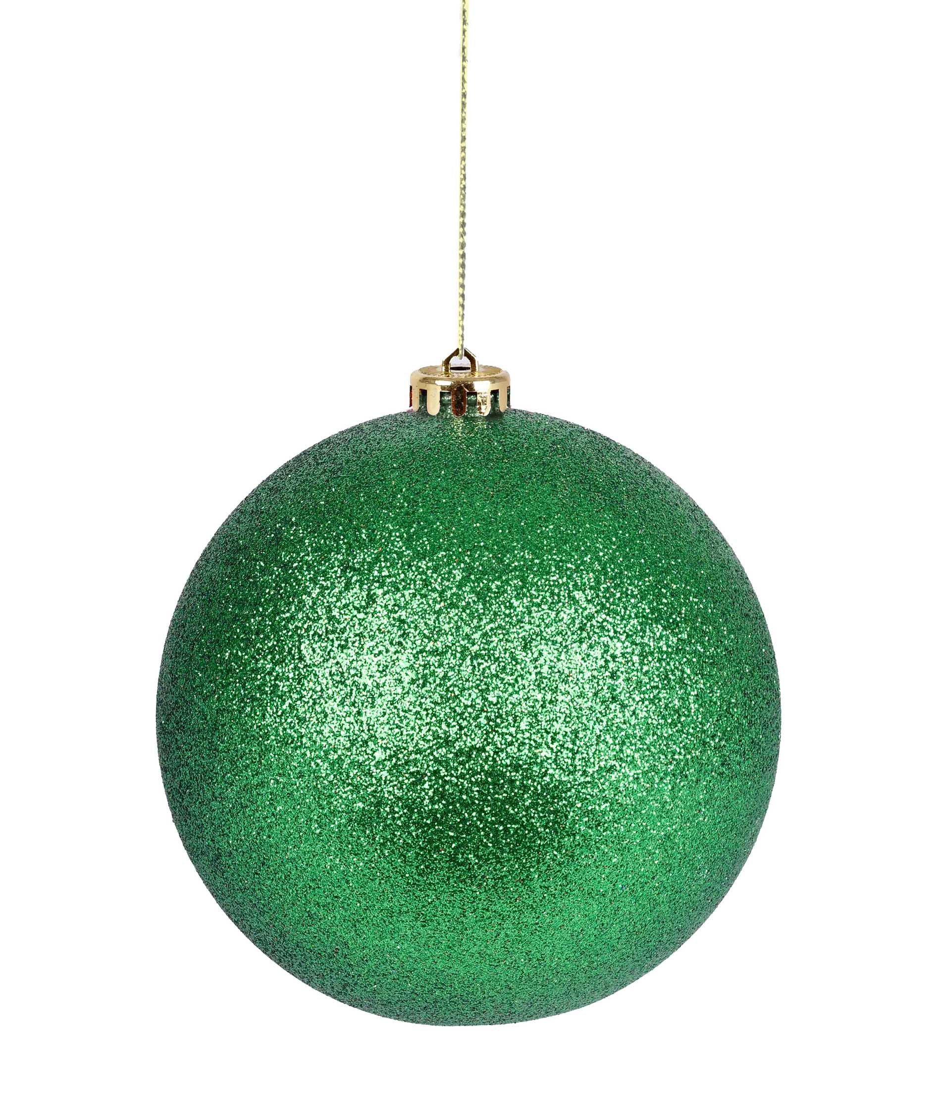 BOLA NATALINA VERDE COM GLITTER 12CM