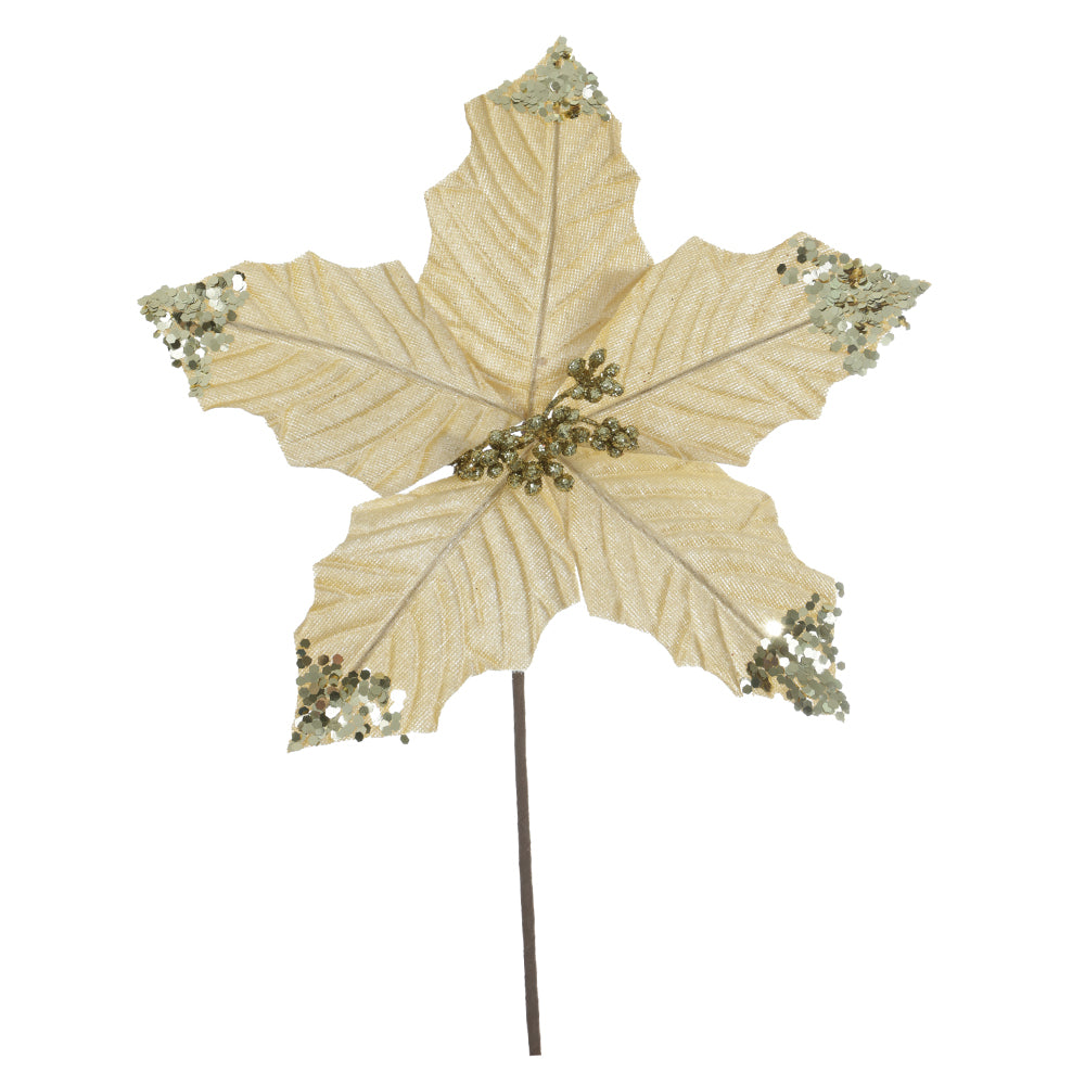 HASTE BICO DE PAPAGAIO AVELUDADO DOURADO 30CM