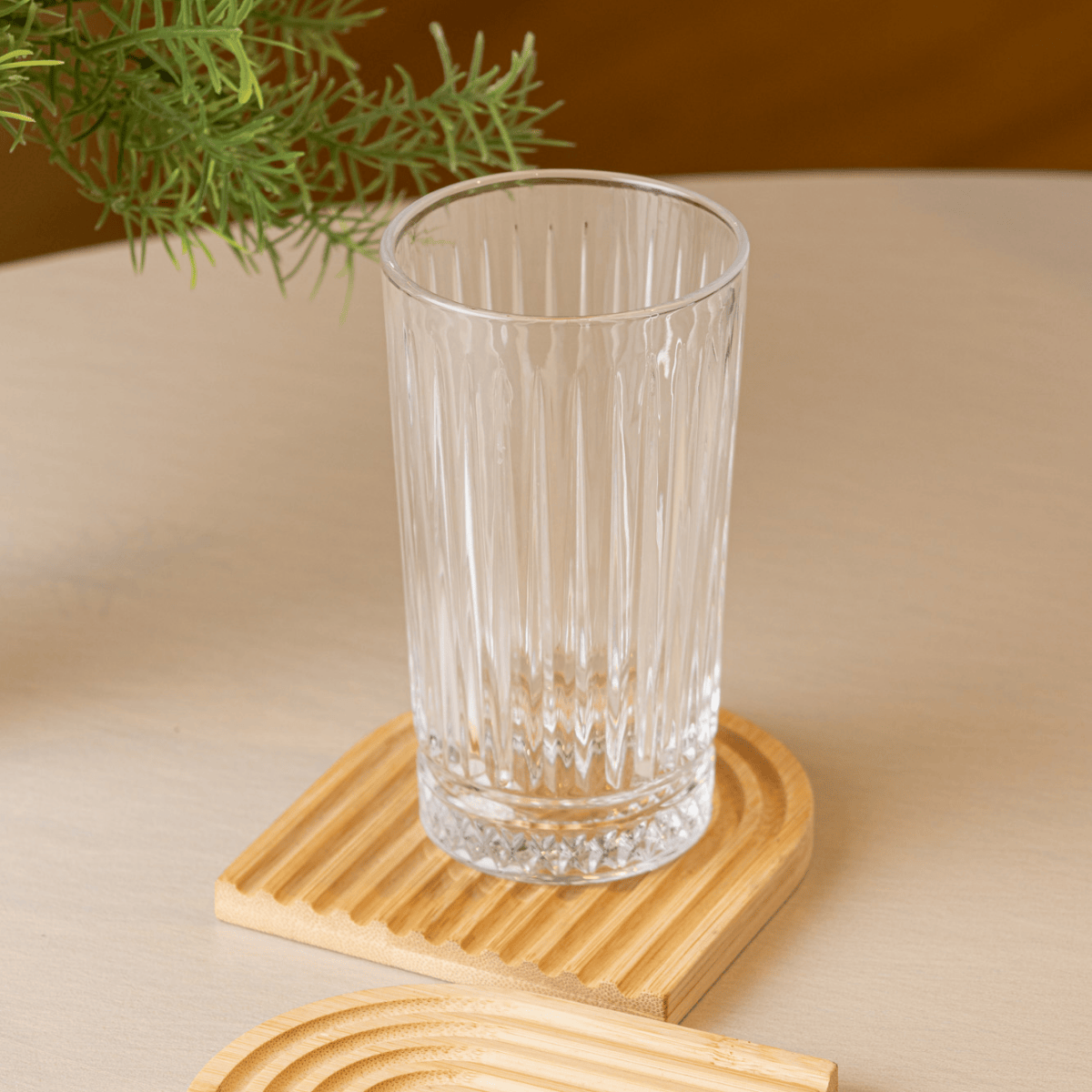 CONJUNTO 4 PORTA COPOS AURA 10CM X 11CM X 1CM BAMBU LYOR