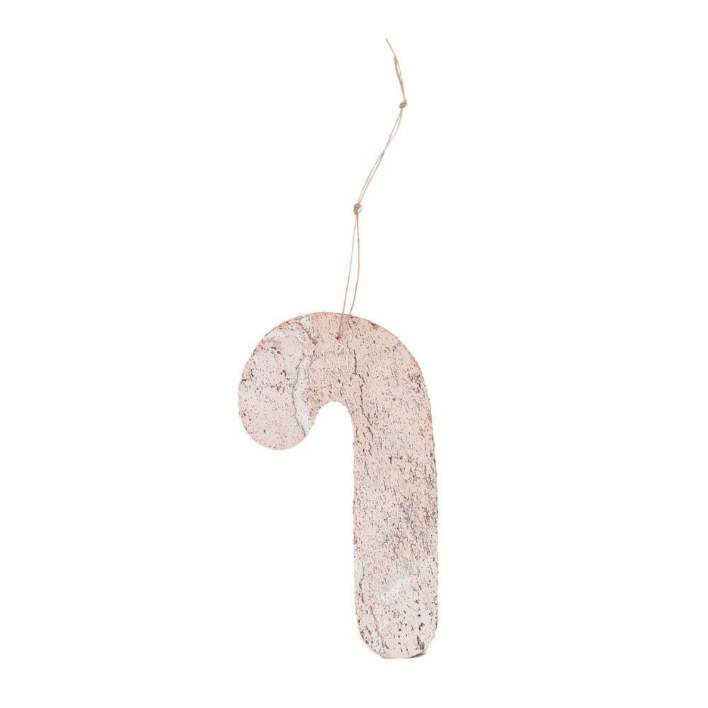 CANDY CANE DE ENFEITE  BRANCO 15CM