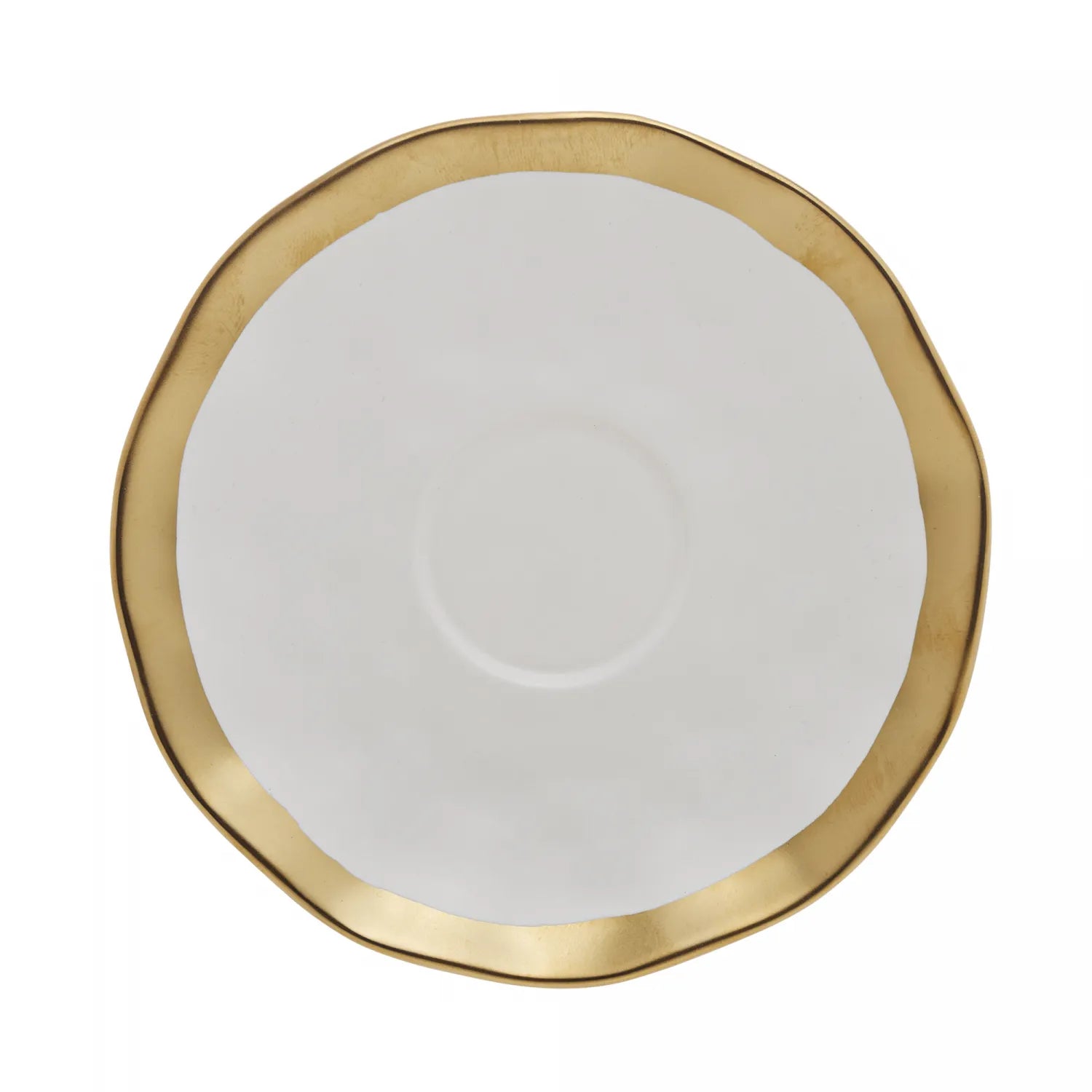 XÍCARA DE CAFÉ DUBAI 90ML BRANCO E DOURADO 90ML PORCELANA