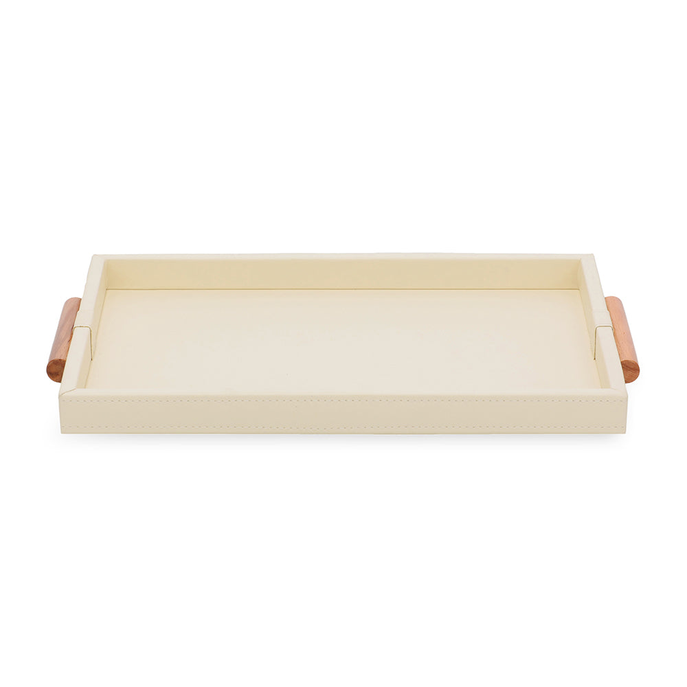BANDEJA DECORATIVA EM MDF COM REVESTIMENTO EM PU – 44CM