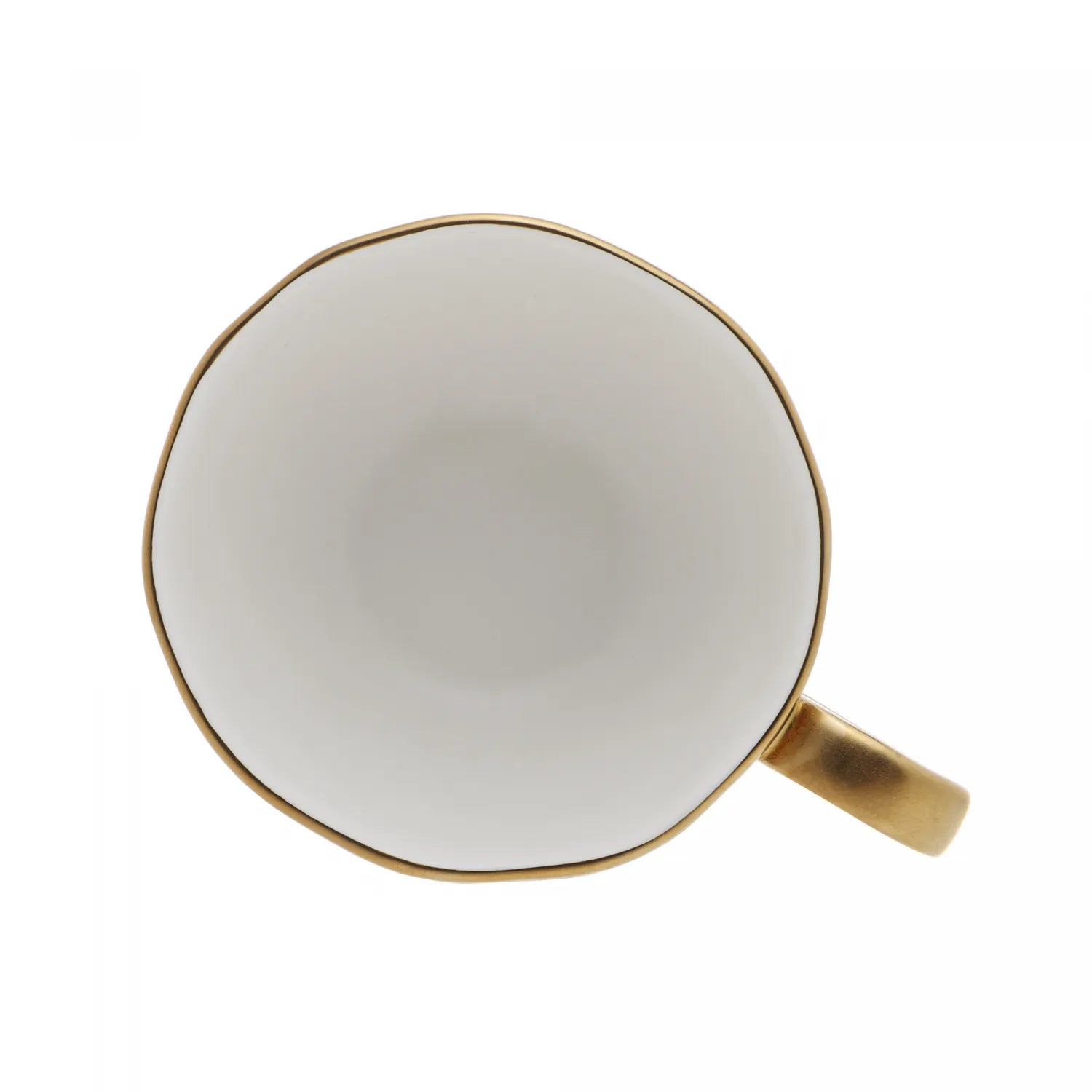 XÍCARA DE CAFÉ DUBAI 90ML BRANCO E DOURADO 90ML PORCELANA